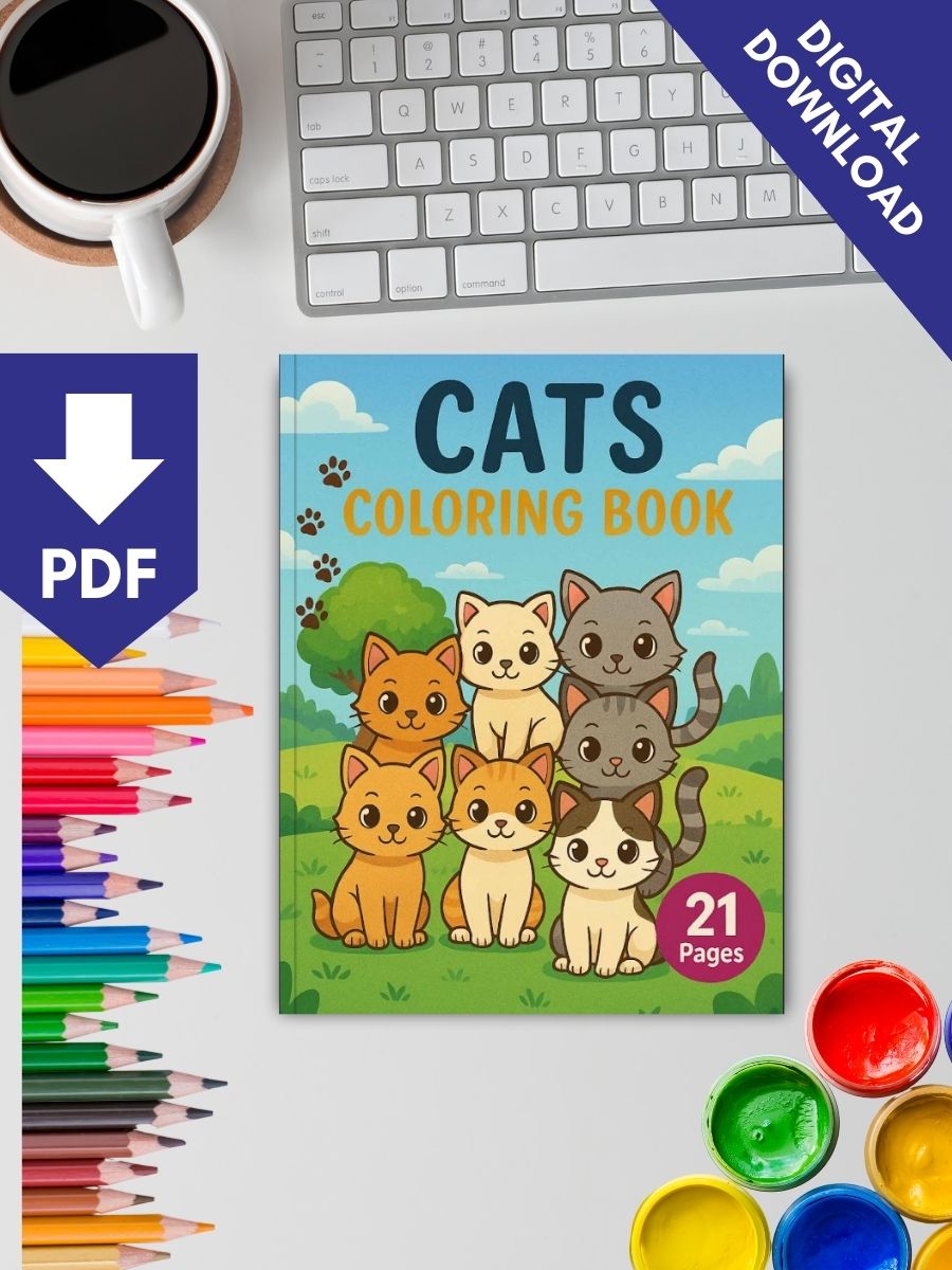Kitten's Adventures - 21 Cat Coloring Pages - Image 2