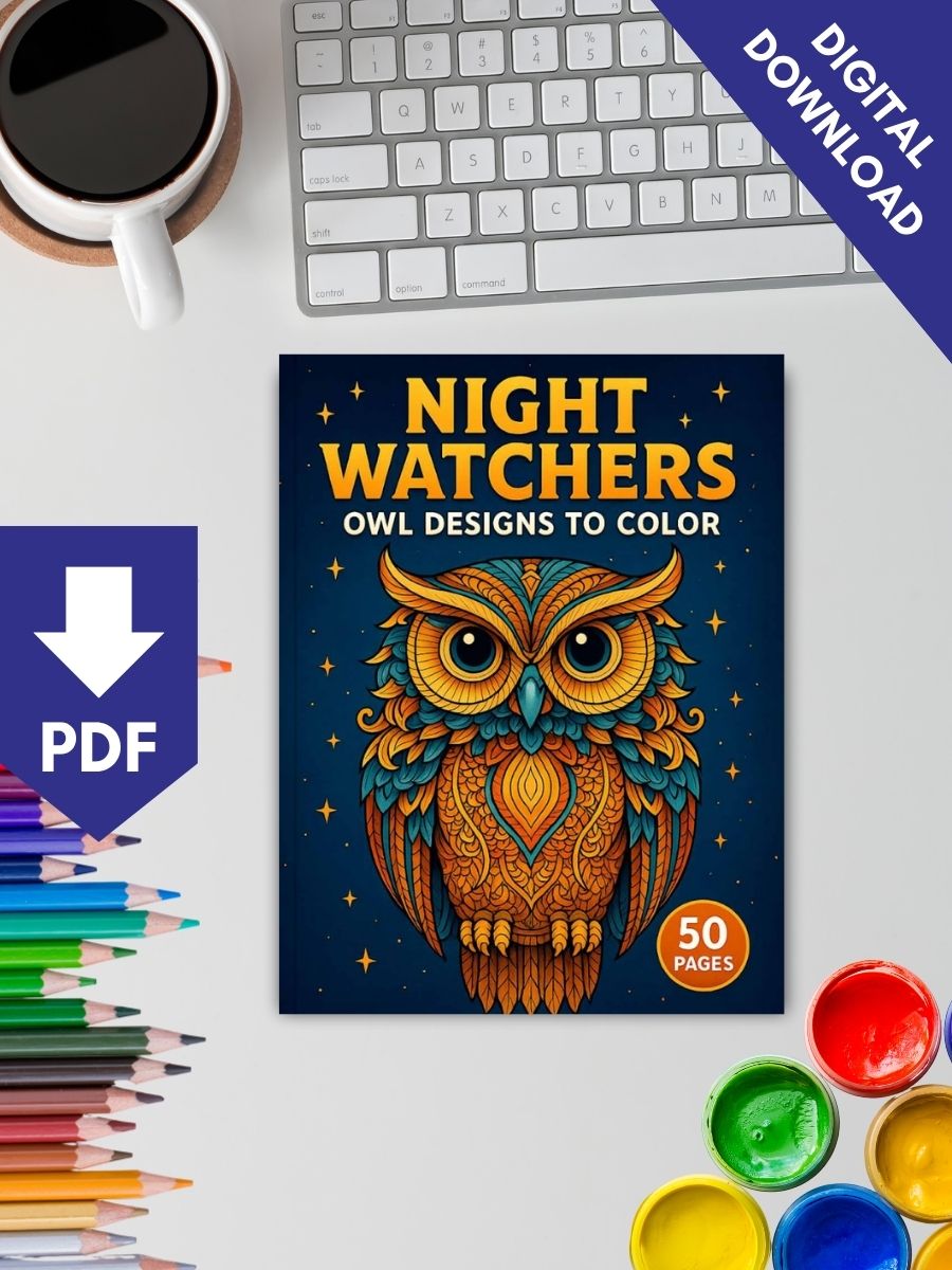 Night Watchers – 50 Owl Designs to Color - Image 2