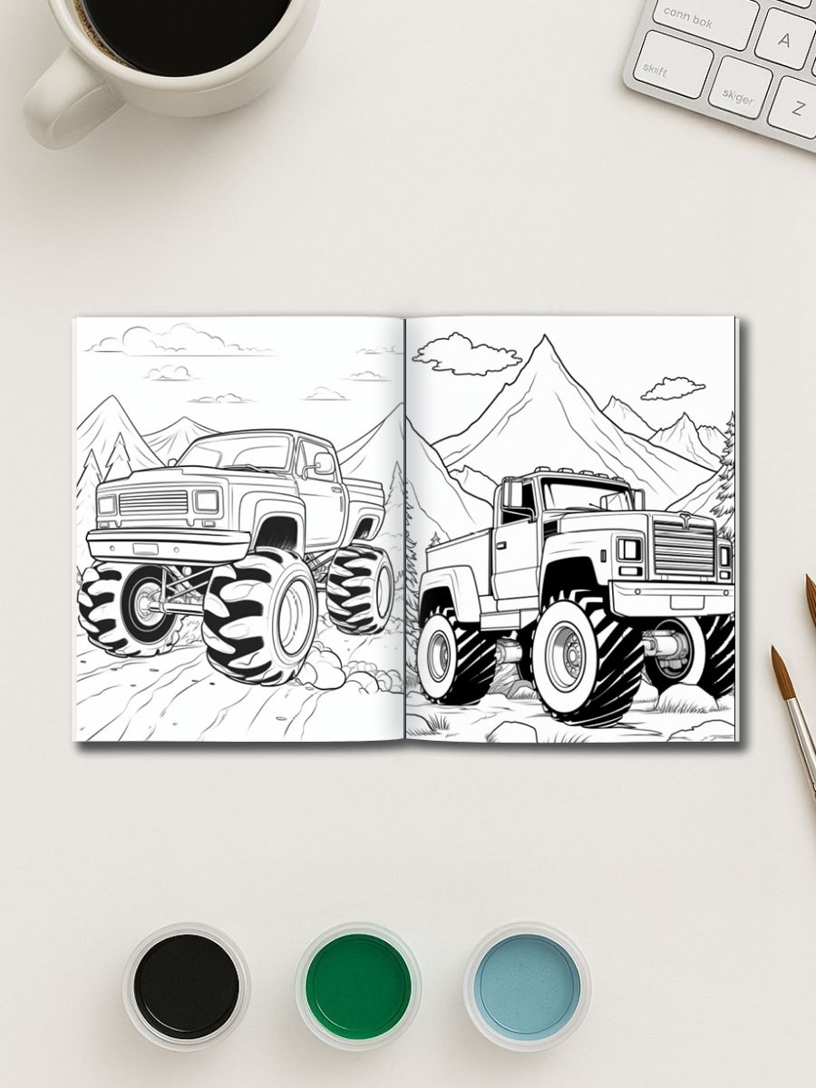 Truck Power – 120 Monster Truck Coloring Pages - Image 3