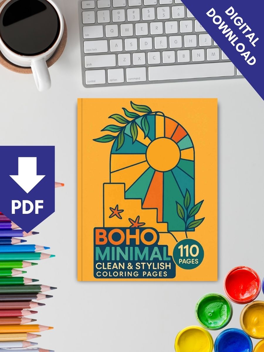 Boho Minimal – 110 Clean & Stylish Coloring Pages - Image 2