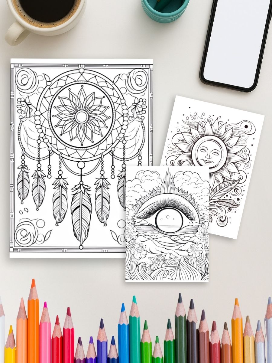 Boho Expressions – 47 Whimsical Art Pages - Image 4