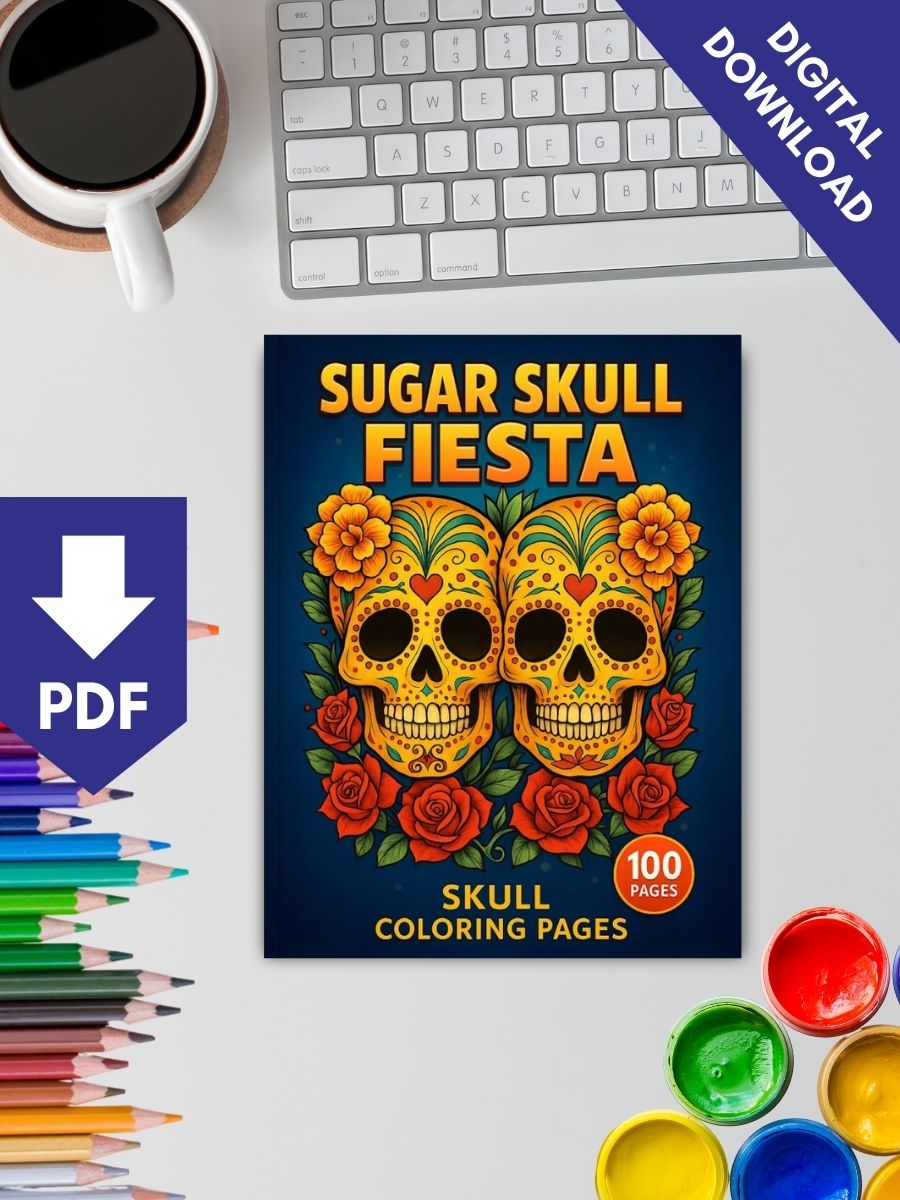 Sugar Skull Fiesta – 100 Coloring Pages - Image 2