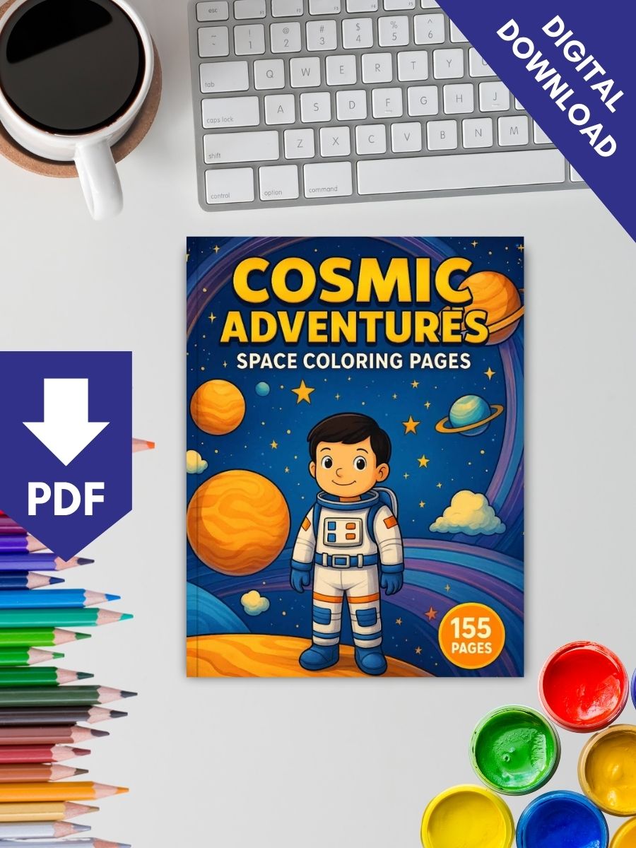 Cosmic Adventures – 155 Space Coloring Pages - Image 2
