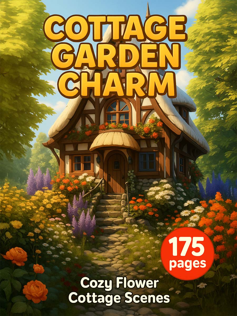 Cottage Garden Charm – 175 Cozy Flower Cottage Scenes