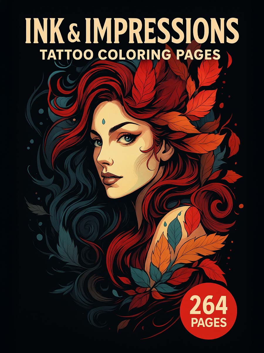 Ink & Impressions – 264 Tattoo Coloring Pages
