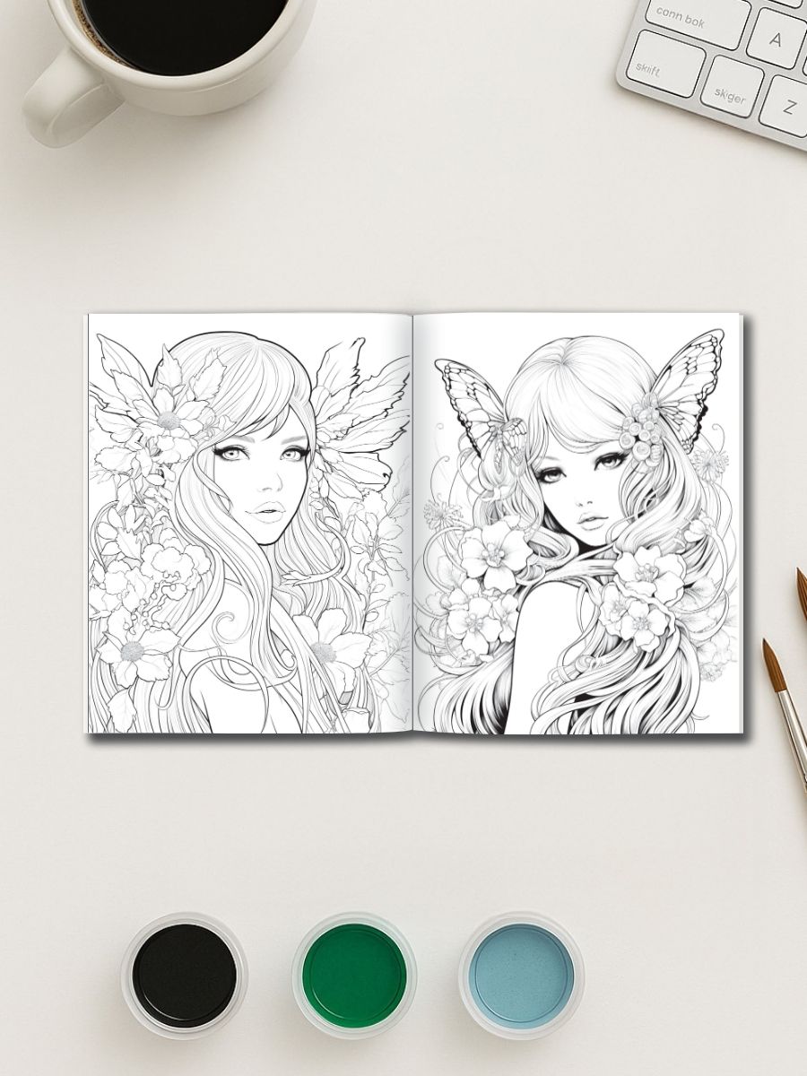 Fairy Glow – 230 Beautiful Fairy Coloring Pages - Image 3