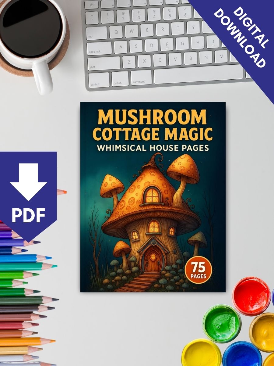 Mushroom Cottage Magic – 75 Whimsical House Pages - Image 2