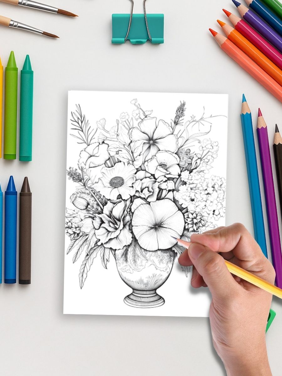 100 Flowers to Color – From Bud to Bloom - Image 5