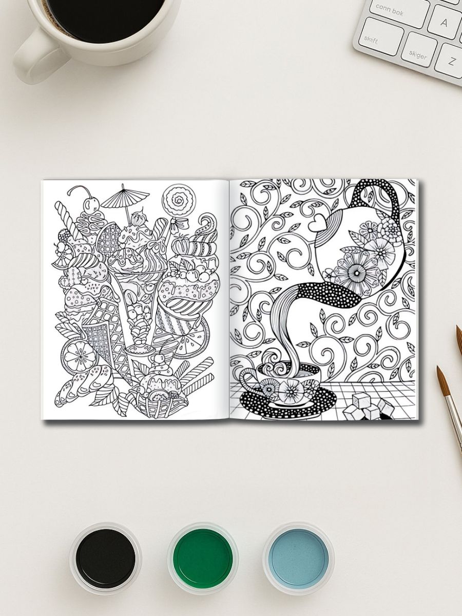 Tasty Zen – 115 Food & Fruit Mandala Coloring Pages - Image 3