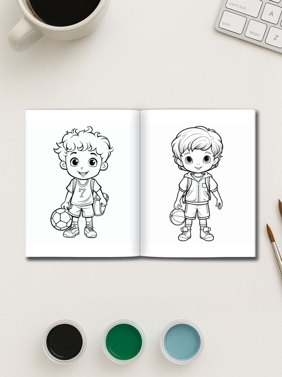 Game On! – 141 Sports & Activities Coloring Pages for Kids - Image 3