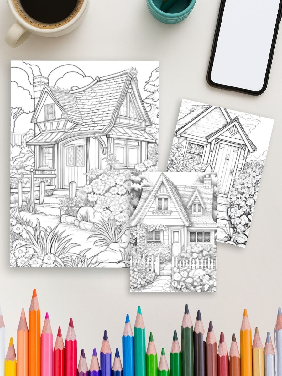 Cottage Garden Charm – 175 Cozy Flower Cottage Scenes - Image 4