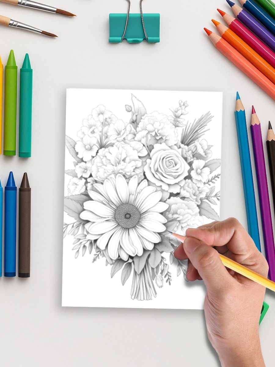 Blossom Bliss – 50 Flower Coloring Pages Vol. 2 - Image 5