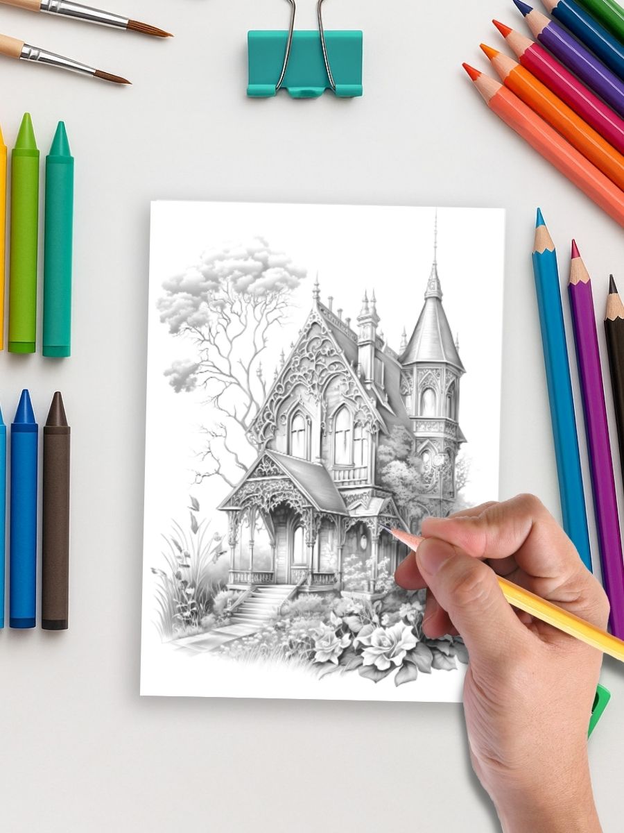 Haunted Manor Magic – 125 Gothic Fantasy Houses - Image 5