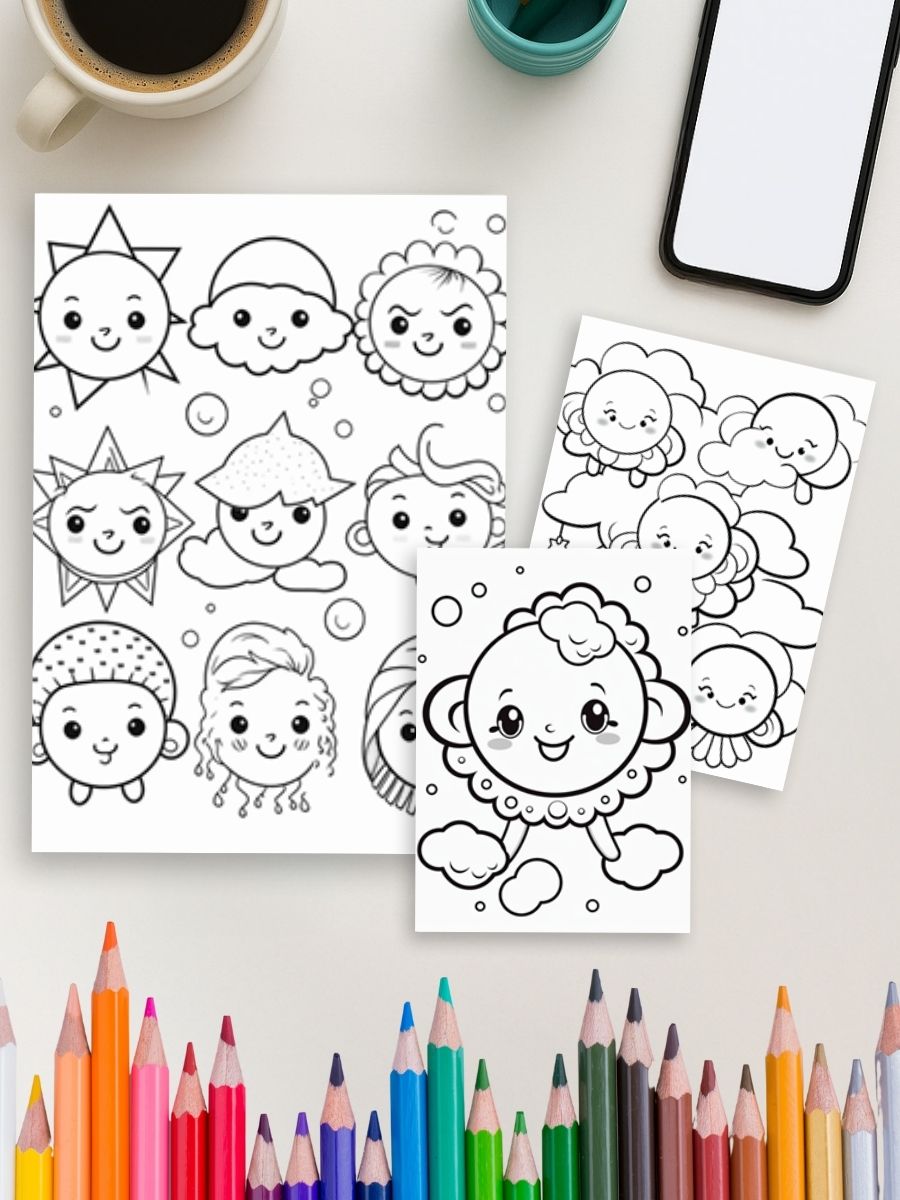 Weather Wonders – 200 Weather & Season-Themed Coloring Pages - Image 4