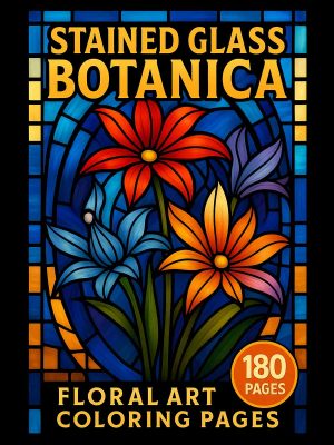 Stained Glass Botanica – 180 Floral Art Pages